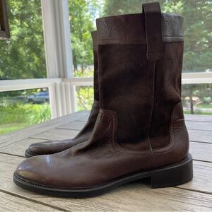 Calvin Klein Pierson Brown Leather Mid-Calf Boots Men’s Size 11.5